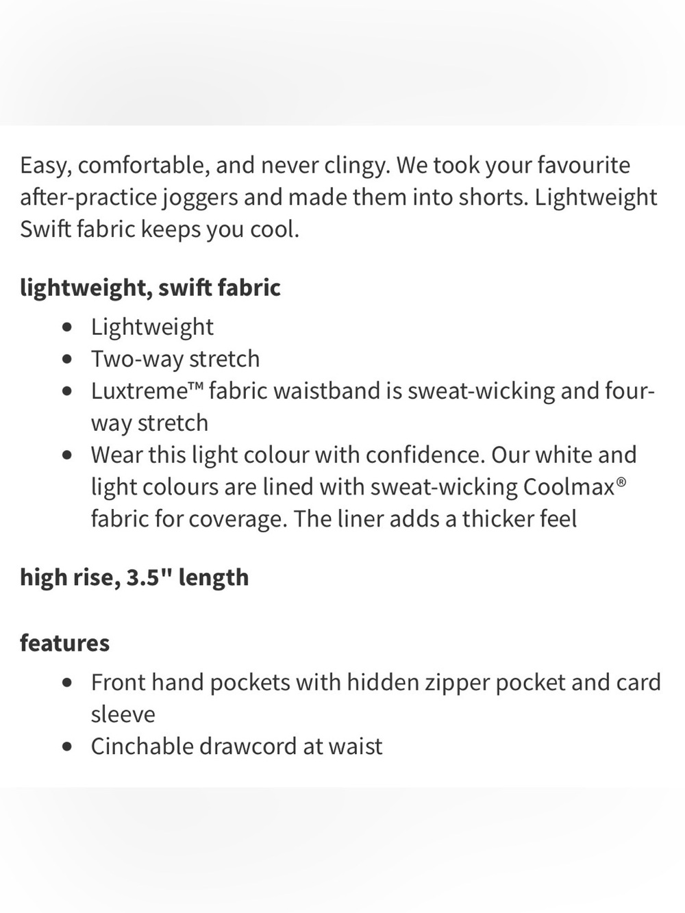 Lululemon Dance Studio High Rise Short 3.5in - Picture 4 of 8